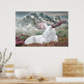 Poster Une orignale blanche dans le mont (Cuisine)