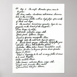 Poster Une page du journal intime de Rev. James Woodforde