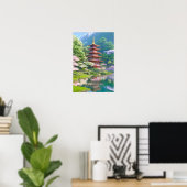 Poster Une Pagode Majestueuse En Bois (Bureau à domicile)
