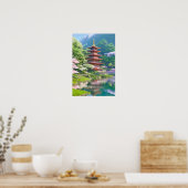 Poster Une Pagode Majestueuse En Bois (Cuisine)