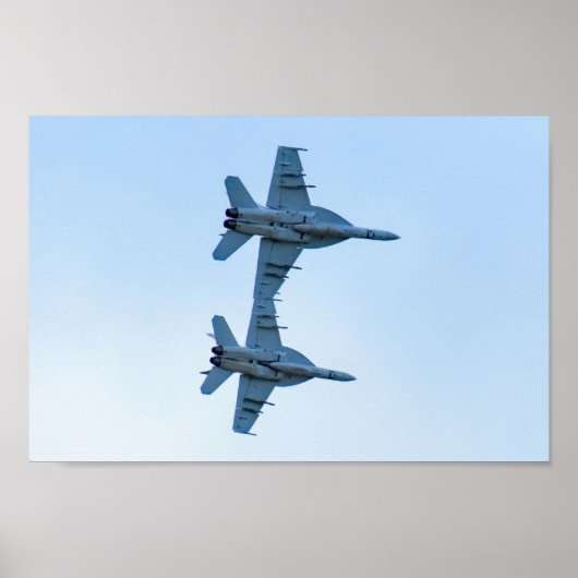 Poster Une paire de F-18 Superhornets (Devant)