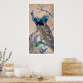Poster Une paire de paons au printemps, Imao Keinen (Cuisine)
