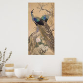 Poster Une paire de paons au printemps par Imao Keinen (Cuisine)