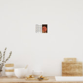 Poster Une paire de roses dans le calendrier DINA5 DINA3  (Cuisine)