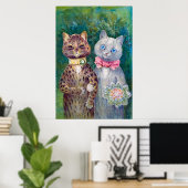 Poster Une paire heureuse | Louis Wain | (Bureau à domicile)