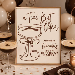 Poster Une pancarte d'anniversaire Espresso Martini Un pe