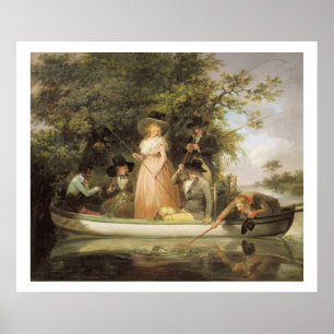 Poster Une pêche sportive (huile sur toile)