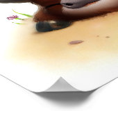 Poster Une peinture numérique d'un jeune buffle mignon d' (Coin)