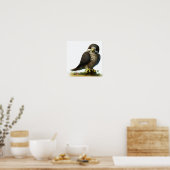 Poster Une peinture numérique d'un jeune faucon pèlerin (Cuisine)