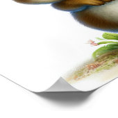 Poster Une peinture numérique d'un jeune lapin mignon (Coin)