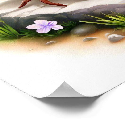 Poster Une peinture numérique d'un jeune mignon scorpion (Coin)