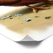 Poster Une peinture numérique d'un jeune Paon indien mign (Coin)