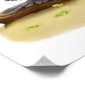 Poster Une peinture numérique d'un jeune vautour mignon (Coin)