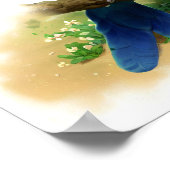 Poster Une peinture numérique d'un joli perroquet à ailes (Coin)