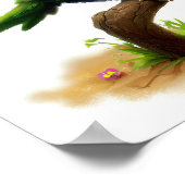 Poster Une peinture numérique d'un mignon Mont Apo Lorike (Coin)