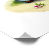 Poster Une peinture numérique d'un renard mignon de l'île (Coin)