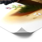 Poster Une peinture numérique d'une jeune mignonne cigogn (Coin)