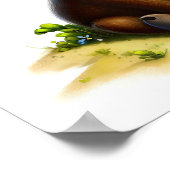 Poster Une peinture numérique d'une mignonne orignal (Coin)