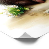 Poster Une peinture numérique d'une porc-épic nord-améric (Coin)