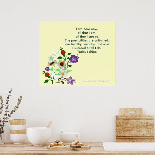 Poster Une pensée pour le jour (Cuisine)