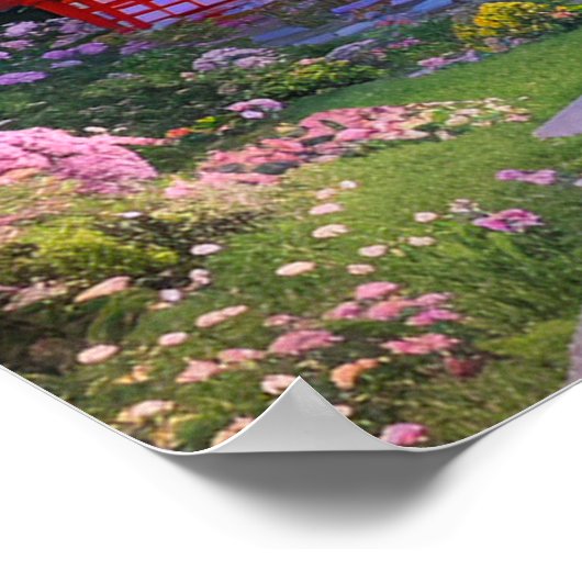 Poster Une perle cachée dans le jardin serein (Coin)