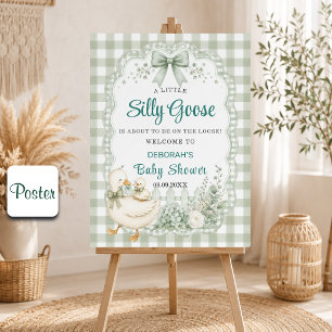 Poster Une petite Baby Shower Cottagecore Verte D'une Pet