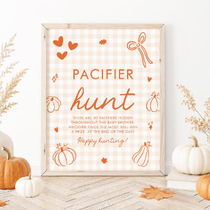 Poster Une petite chasse à la tétine de citrouille Jeu de