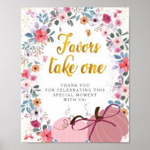 Poster Une petite couronne de fleurs de citrouille Favors
