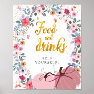 Poster Une petite couronne de fleurs de citrouille Nourri