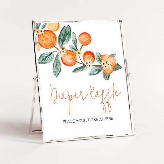 Poster Une petite croûte est sur le chemin Orange Diaper