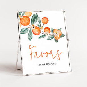 Poster Une petite croûte est sur le chemin Orange Favors
