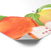 Poster Une Petite Pêche Est En Chemin Fille Baby shower (Coin)