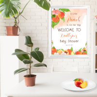 Une Petite Pêche Est En Chemin Fille Baby shower