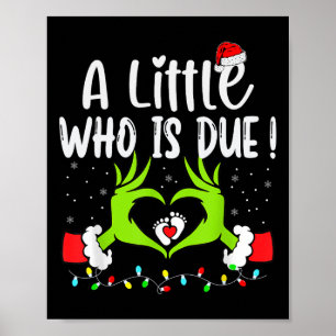 Poster Une petite qui est due drôle de Noël Grossesse Ann