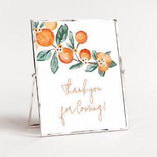 Poster Une petite ruse sur le chemin Merci orange pour ve