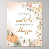 Poster Une petite station d'enveloppe de Baby shower d'au (Devant)