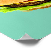 Poster Une photo de gros cheeseburger juteux (Coin)