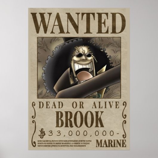 Poster Une pièce Brook 1er recherchée (Devant)