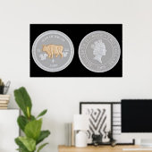 Poster Une pièce commémorative en argent (Bureau à domicile)