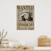 Poster Une pièce Trafalgar Law recherchée (Cuisine)