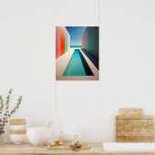 Poster Une piscine d'eau minimaliste (Cuisine)