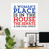Poster Une place de femme est à la maison (Bureau à domicile)