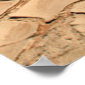 Poster Une plaine désertique fissurée (Coin)