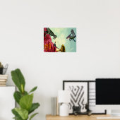 Poster Une planète verte et respirable (Bureau à domicile)
