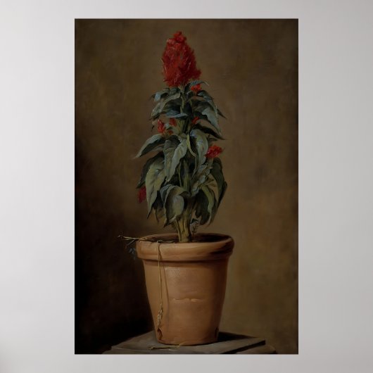 Poster Une plante en pot Fleurs Nature morte, Botanique s (Devant)