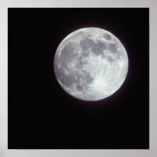 Poster Une pleine lune brillante dans un ciel nocturne no