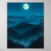 Poster Une Pleine lune lumineuse (Devant)