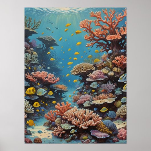 Poster Une plongée sur récif océanique (Devant)