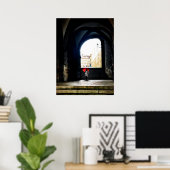 Poster Une pointe de rouge dans un arc espagnol (Bureau à domicile)