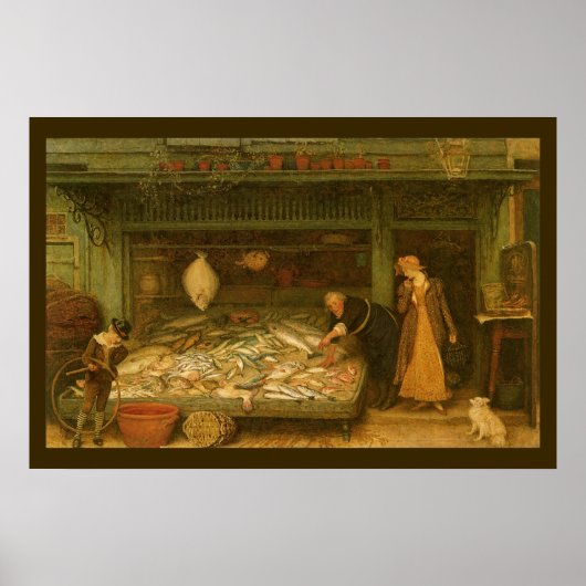Poster Une poissonnerie par Frederick Walker (Devant)
